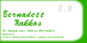 bernadett makkos business card